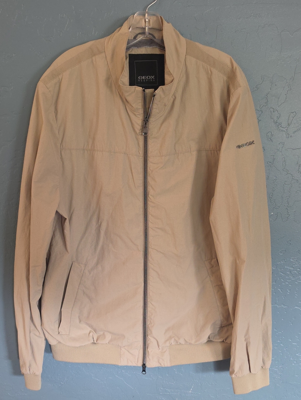 Geox Men’s Light Beige Bomber Jacket